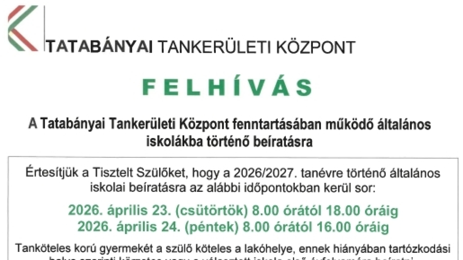 felhivas
